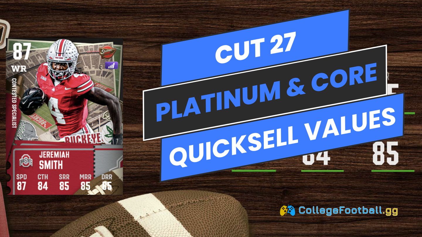 CFB 27 Ultimate Team Quicksell Values